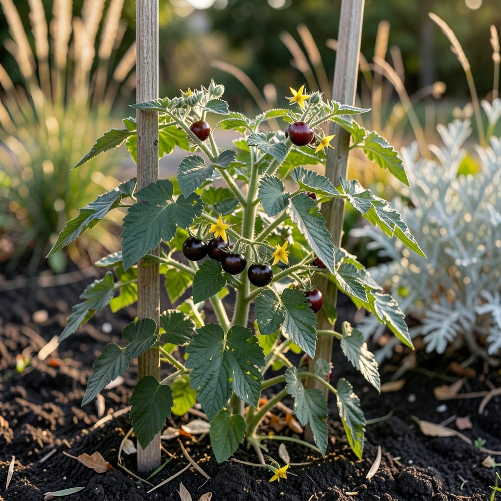 How Tall Do Black Cherry Tomato Plants Grow: Space-Saving Trellis Heights by Variety