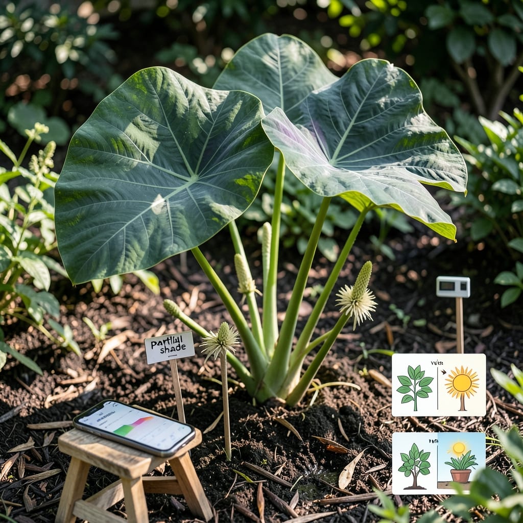 How Much Light Do Elephant Ear Plants Need: Bright Indirect Sun for Bold Foliage Growth